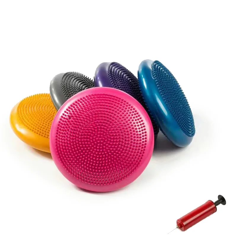 

Yoga Balanced ball Fitness Massage Plate Cushion Stability Disc Wobble Pad Ankle Knee Board Mat Ball with pump