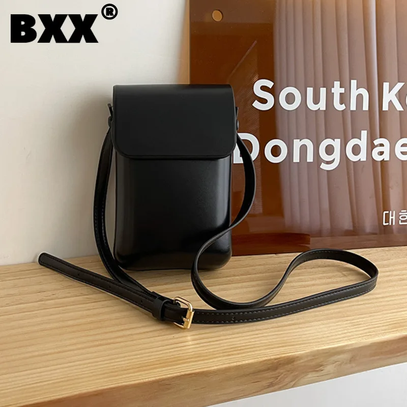 

[BXX] Simple PU Leather Crossbody Bags Flap For Women 2021 Autumn Branded Shoulder Bag Handbags Trending Luxury Hand Bag HU066