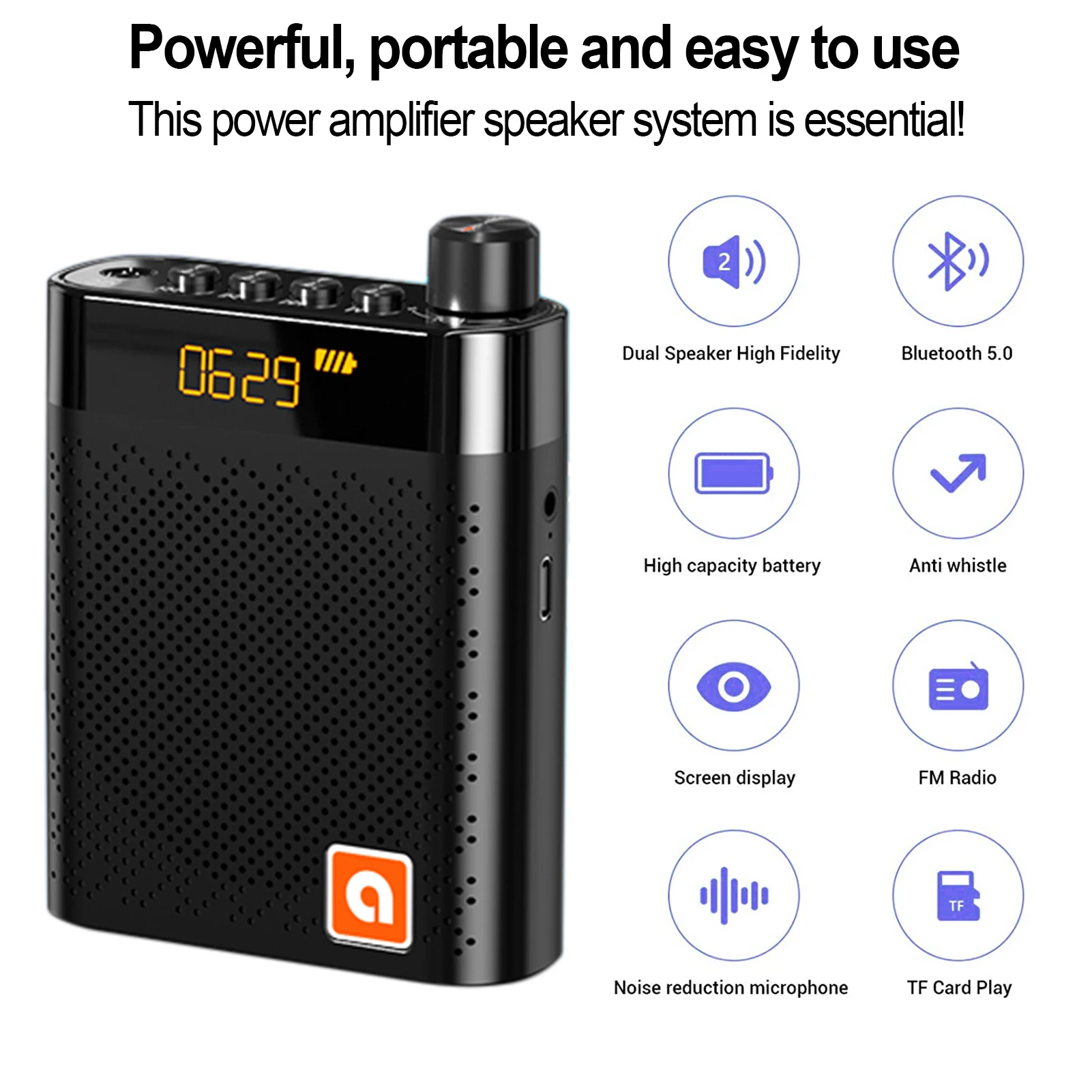 МегаФон громкий динамик портативный беспроводной аудио усилитель голоса с