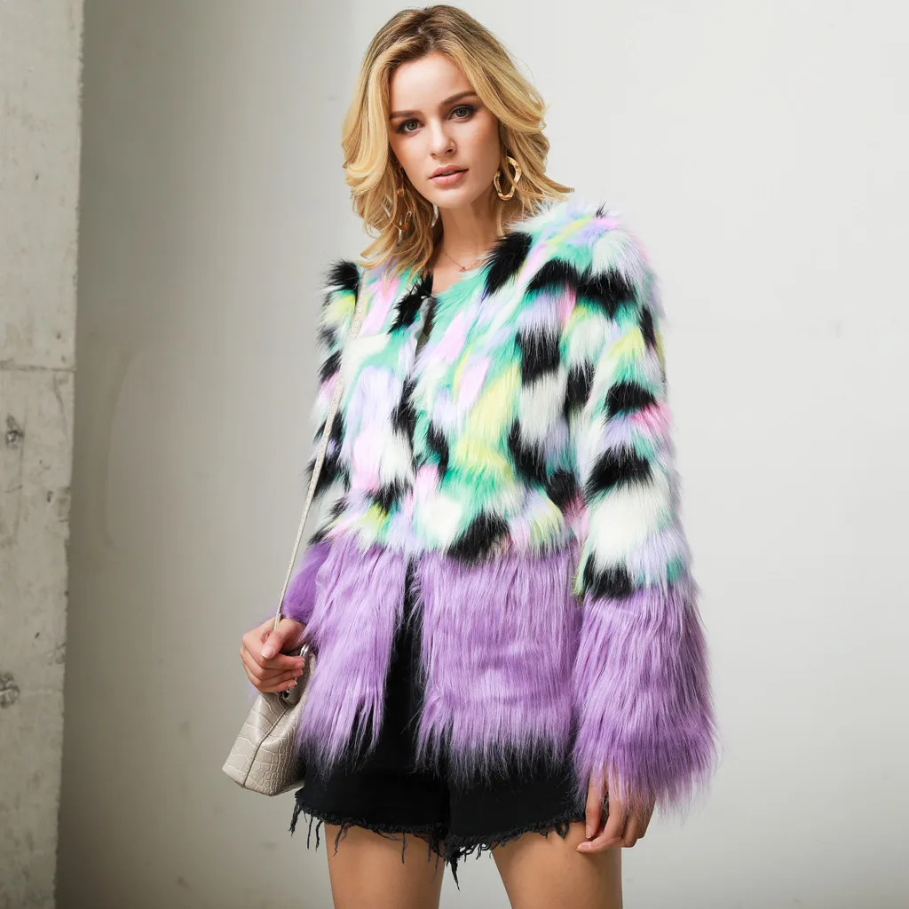 Новое пальто из искусственного меха 2019 зимнее женское модное Бохо верхняя одежда