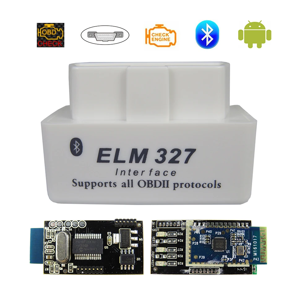 ELM327 V1.5 OBD2 сканер PIC18F25K80 ELM 327 V 1 5 OBD 2 ii считыватель кодов сканирование Bluetooth