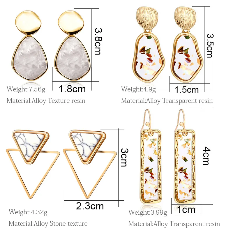 X& P Новые массивные Висячие серьги для женщин модные золотые серьги акриловые геометрические красные висячие серьги Свадебные ювелирные изделия Brinco