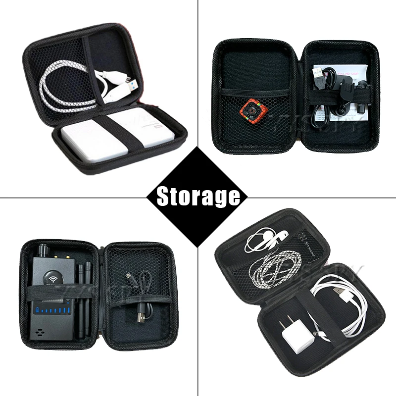 Портативный жесткий чехол сумка для мини камеры DV наушники Bluetooth usb кабель