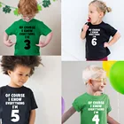 Детская забавная футболка на день рождения, конечно, я знаю всё, я на возраст 3, 4, 5, 6 лет, рубашки для маленьких мальчиков и девочек, футболка, детские повседневные топы