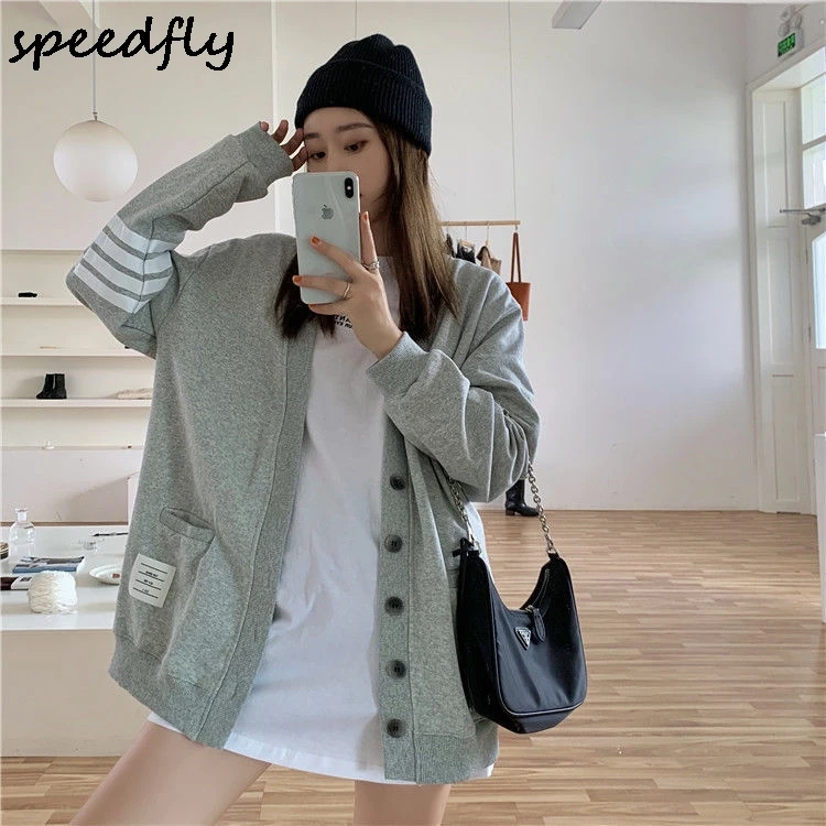 

2021 Fashion Brand Spring Autumn Sweatershirts Cotton Jacket Men Women Solid Baseball uniform Casual Sportswear Coat