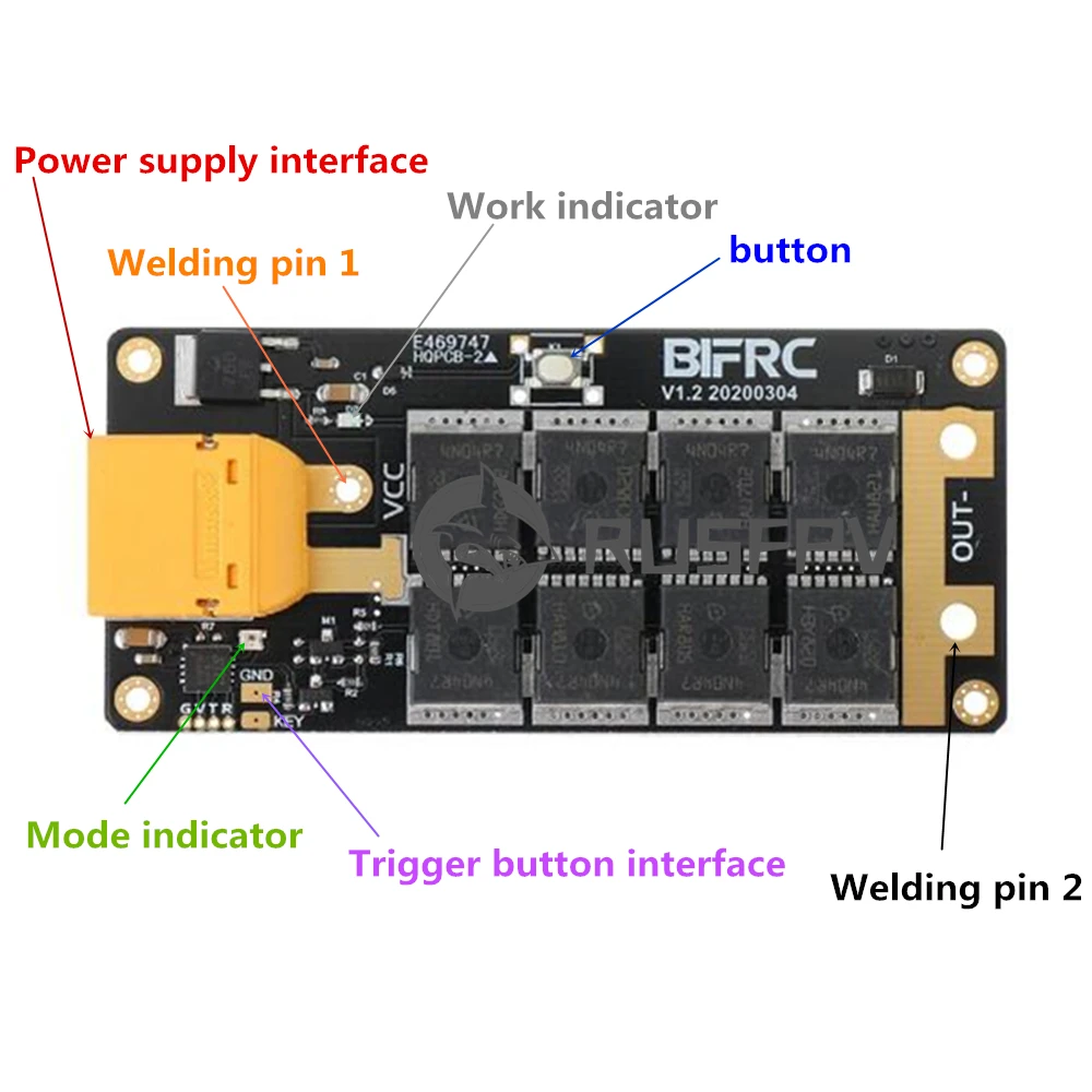 BIFRC DIY портативный аккумулятор 12 В для точечной сварки печатная плата