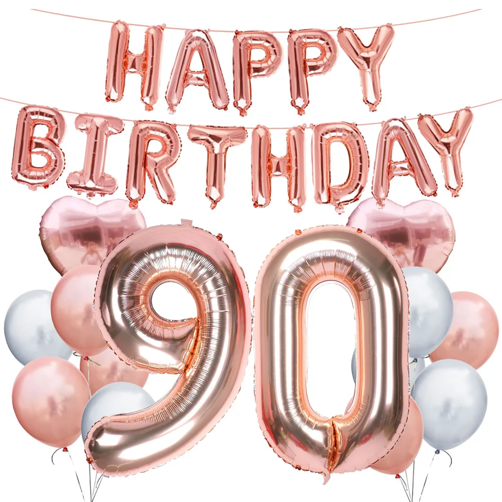 

Amawill Rose Gold Birthday Decoration Balloons 32inch Number Happy Birthday Balloon Banner For Adult 22 Birthday Party Decor 8D