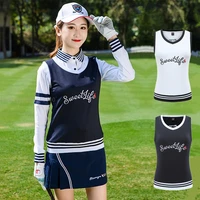 women sport sleeveless vest golf sweater vest knitted golf clothes v neck british style sports shirts outdoor team uniform