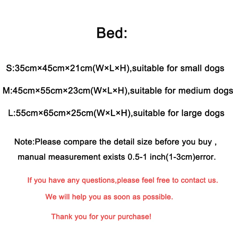 

Pet Bed for Pomeranian Bed Sofa House Poodles Nest Sleeping Warm Letter Print Bed