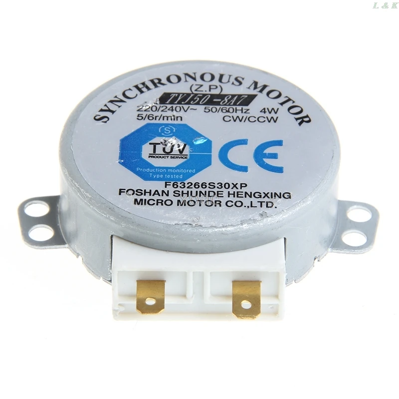 Синхронный двигатель для воздуходувки 220-240 в перем. Тока 4 Вт 6 об/мин 48 мм 50/60 Гц |