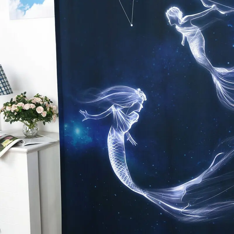 Шторы для гостиной столовой спальни созвездие Водолей рыбы Телец близнецы рак