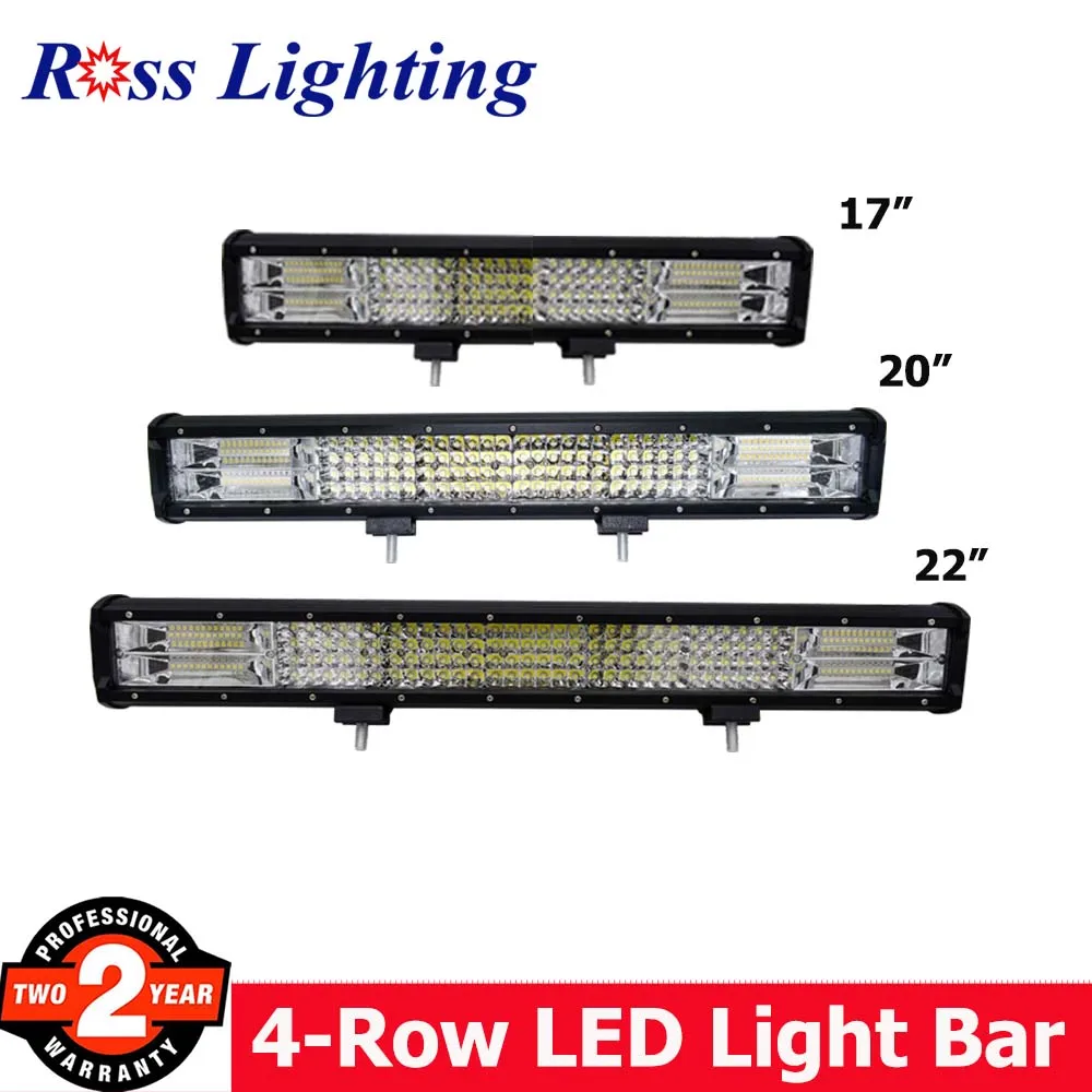 

Quad Rows 17/20/22Inch LED Work Light Bar Combo for Truck Boat OffRoad 20" LED Bar 4WD 4x4 SUV ATV Driving Lights 12V 24V