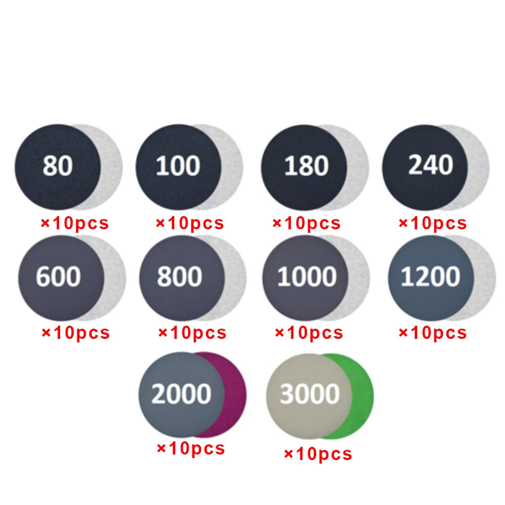 100 шт./компл. шлифовальная бумага для сухой и влажной шлифовки автомобиля