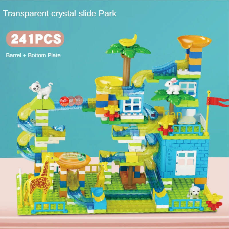 

Large grain building blocks slide new color crystal building blocks slide puzzle children's toys