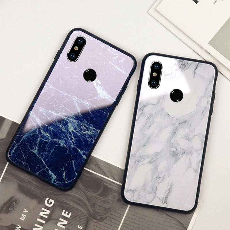 

For Samsung Galaxy M40 M30 M20 M10 Case Luxury Marble Glass Hard Cover For Samsung M30 M40 M20 M10 fashion Colorful Phone cases