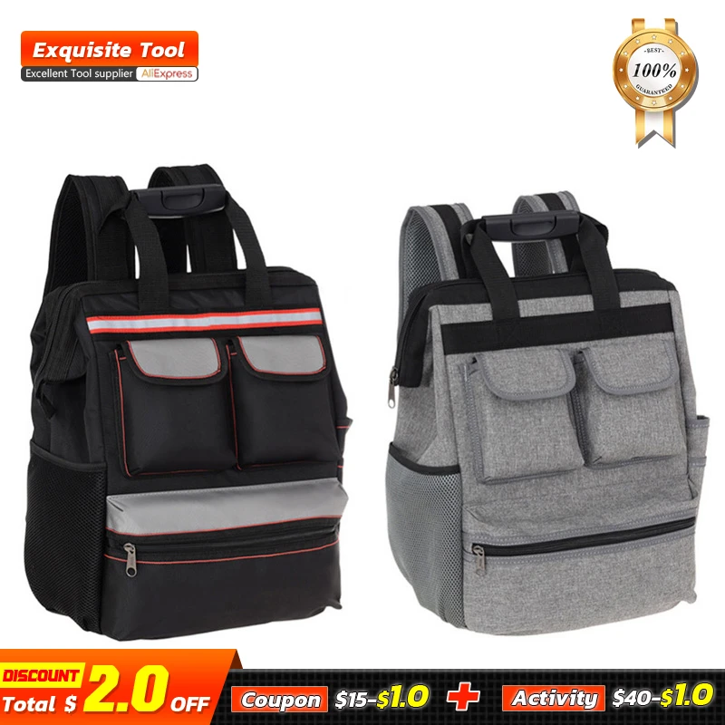 Online MPT Tas Alat Bahu Ransel Lift Perbaikan Sabuk Perangkat Keras Organizer Oxford Kain Kanvas Tas Travel Tas Kerja Listrik