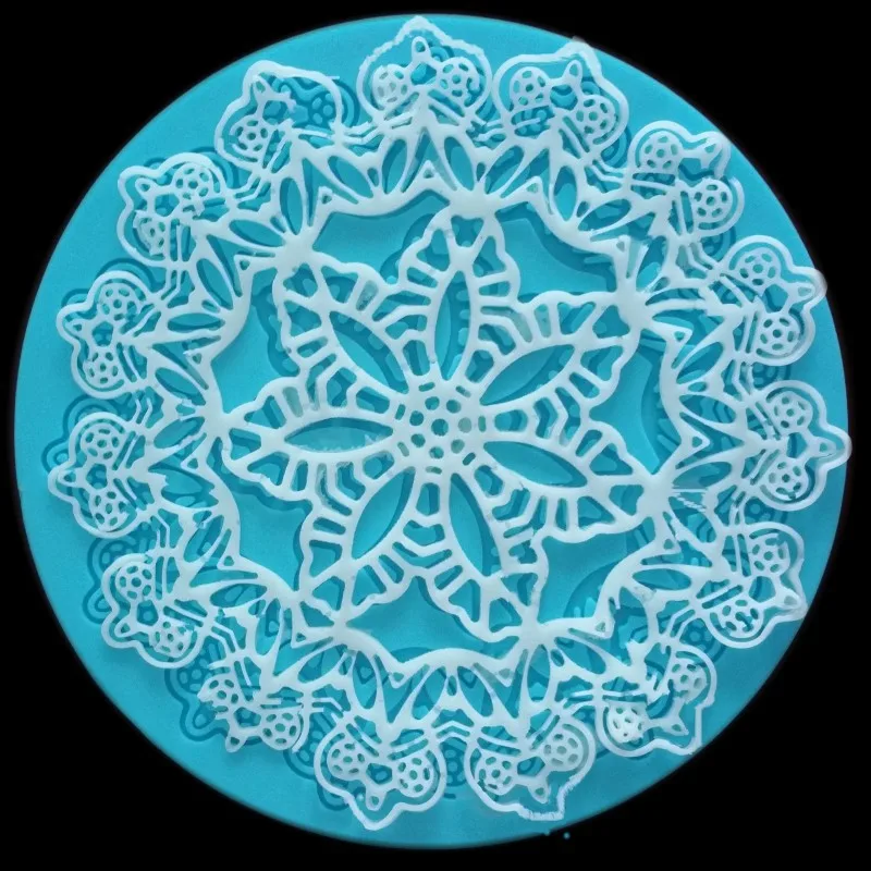 

Cake Chrismas Molds Mandala Lace Stampo Cemento Silicone Designer DIY Molde De Silicone UV Resin Crystal Fondant Mold