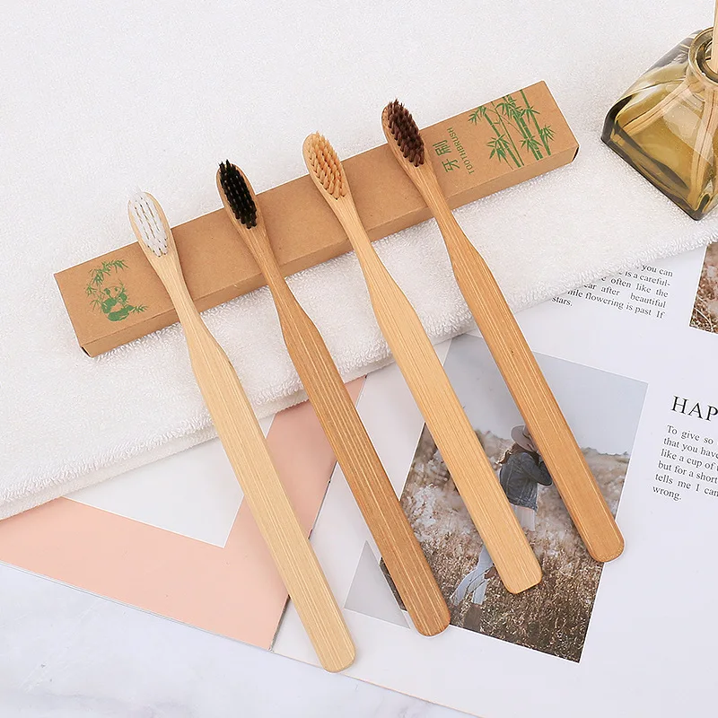 2/1 шт. зубная щётка из натурального бамбука|Зубные щетки| |