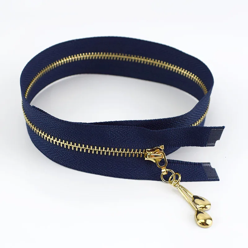 Navyblue 2 шт 40 см 50 см 60см70см 3# металлическая молния Open-end воды падение шелдер молния для шитье сумок кошелек одежды аксессуары для шитья - Цвет: Navyblue