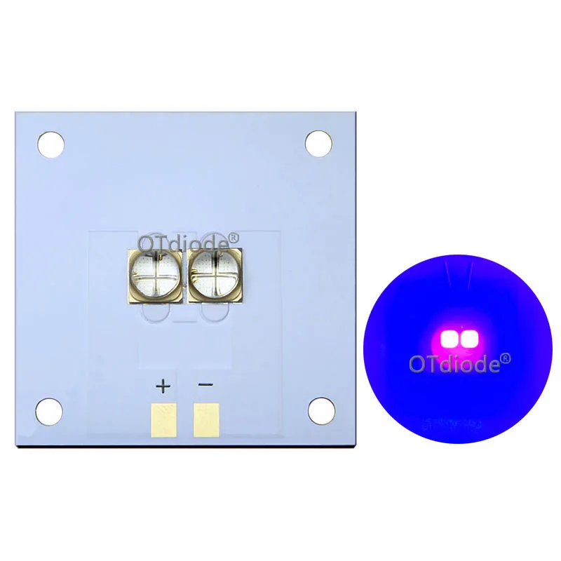 20W watts LG UV Purple LED Ultraviolet Bulbs Lamp Chips 6565 365nm 395nm 405nm COB Module 40*40 Copper Board for 3D Printer DIY