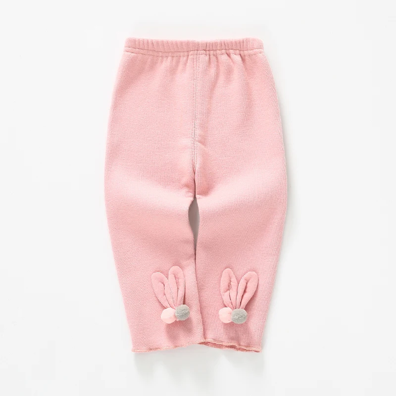 pink Новинка года; зимние детские брюки хлопковые теплые леггинсы из плотного бархата для маленьких девочек брюки для новорожденных с героями мультфильмов штаны для младенцев нижняя одежда - Цвет: pink