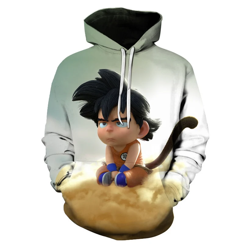 Japanese anime Dragon Ball 3D digital print hoodie cute Sun Wukong autumn couple loose sweatshirt Men casual hoodie| |