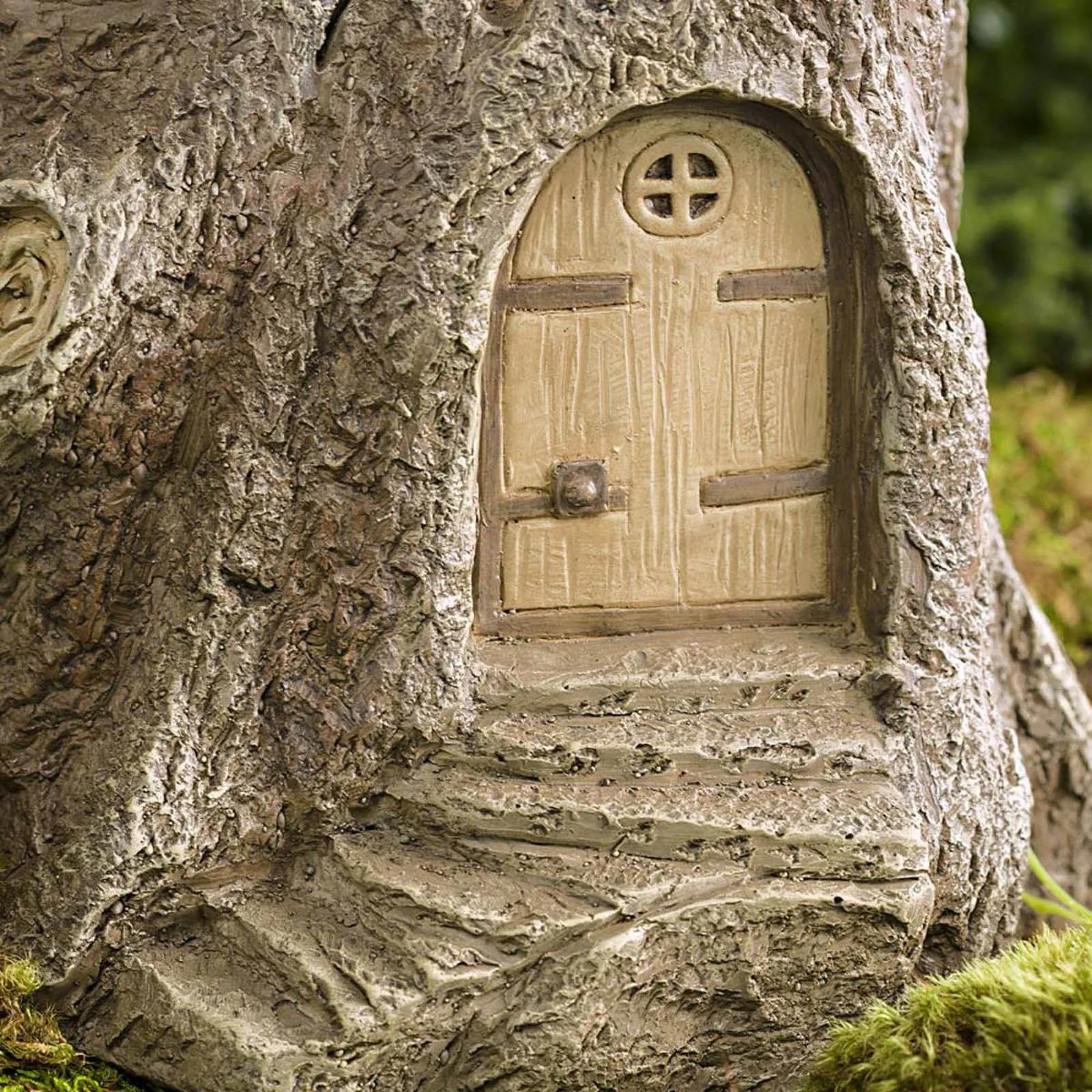 

yard garden decoration Resin Pedestal Bird Bath Decoration Fairy elf door outdoor birdbath with brown pedestal garden decor