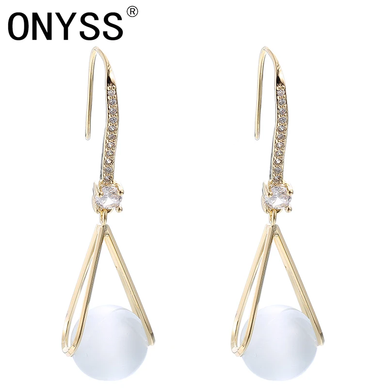 

Opal Earrings Women's Fashion Long Large Design Pendant Drop Earrings Statement Earrings 2022 Trend