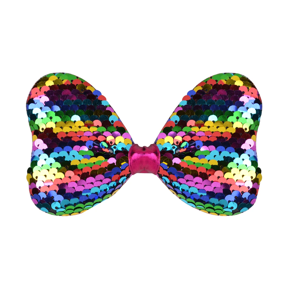 4 9 дюйма Русалка Блестки для волос банты с зажимом маленьких девочек милые