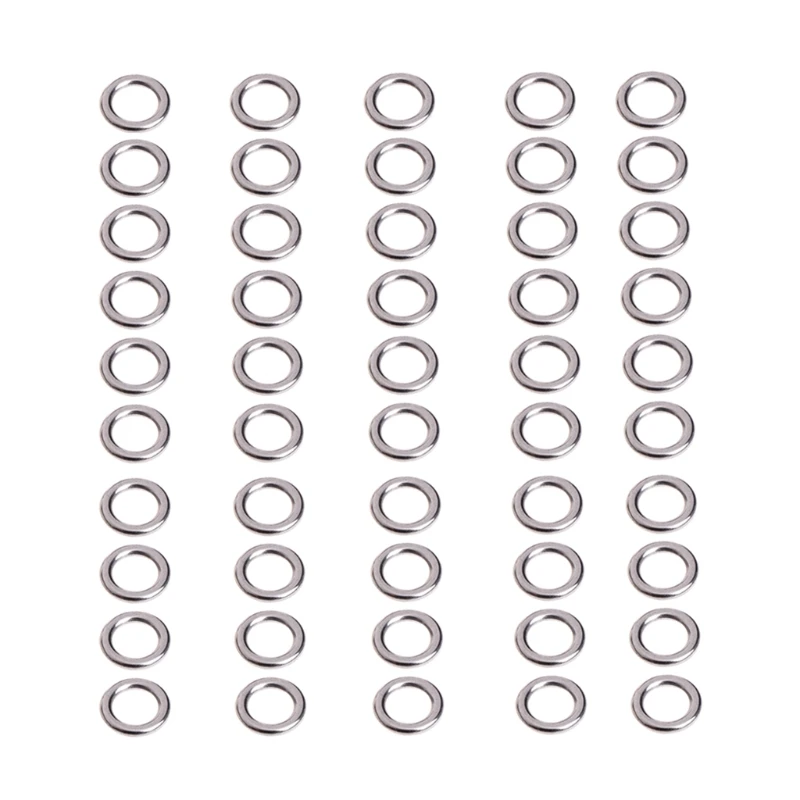 

New 50Pcs Fishing Solid Stainless Steel Snap Split Ring Lure Tackle Connector New 2020