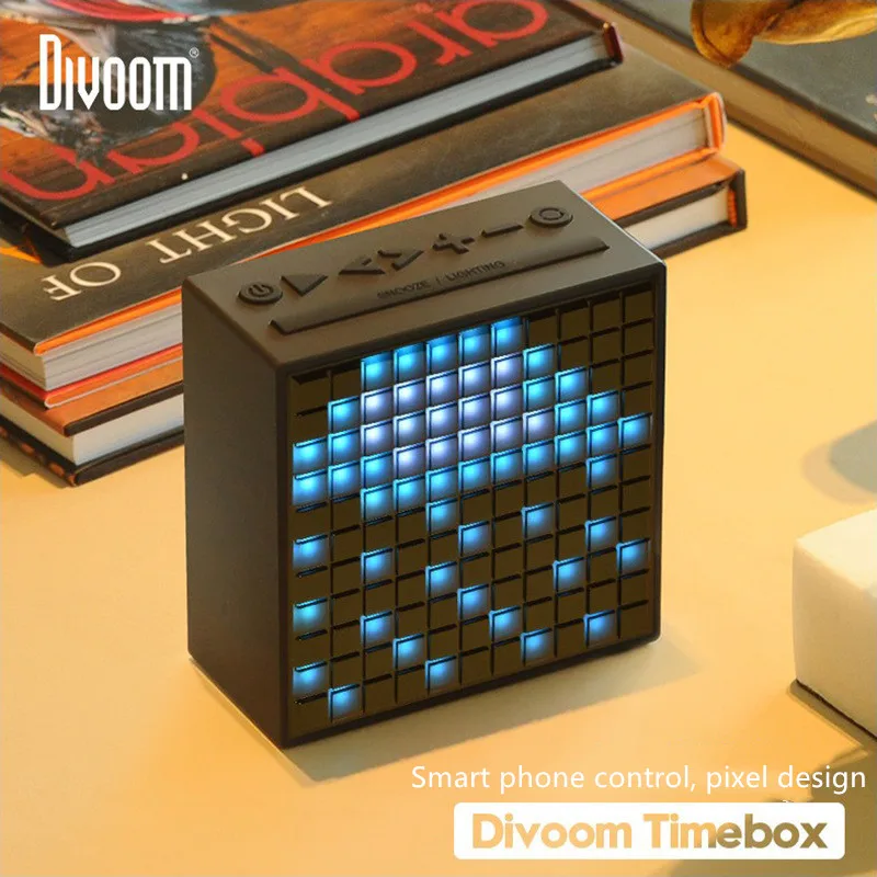 Divoom TimeBox второго поколения Смарт Bluetooth динамик fm радио светодиодный беспроводной