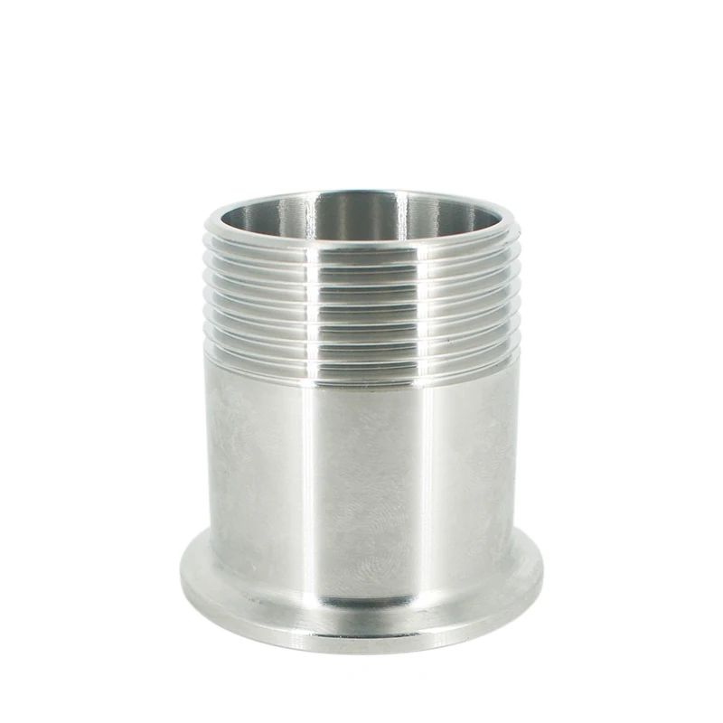 

3/4" DN20 Stainless Steel SS304 Sanitary Male Threaded Ferrule OD 50.5mm Pipe Fitting fit 1.5" Tri Clamp-in Pipe Fittin
