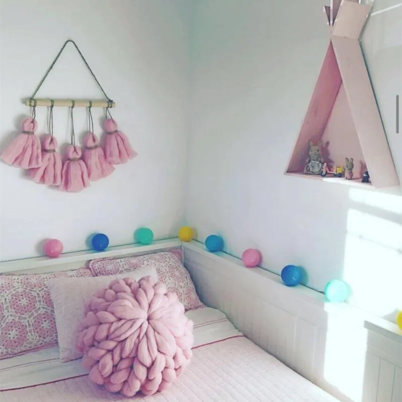 Гобелен с кисточками из хлопка и шерсти настенный подвесной орнамент Ins