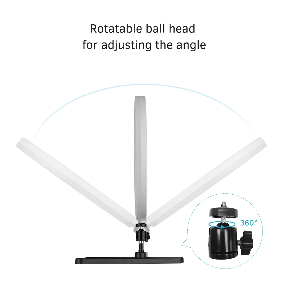 13 &quotСелфи настольная светодиодная кольцевая лампа высокой мощности 30 Вт