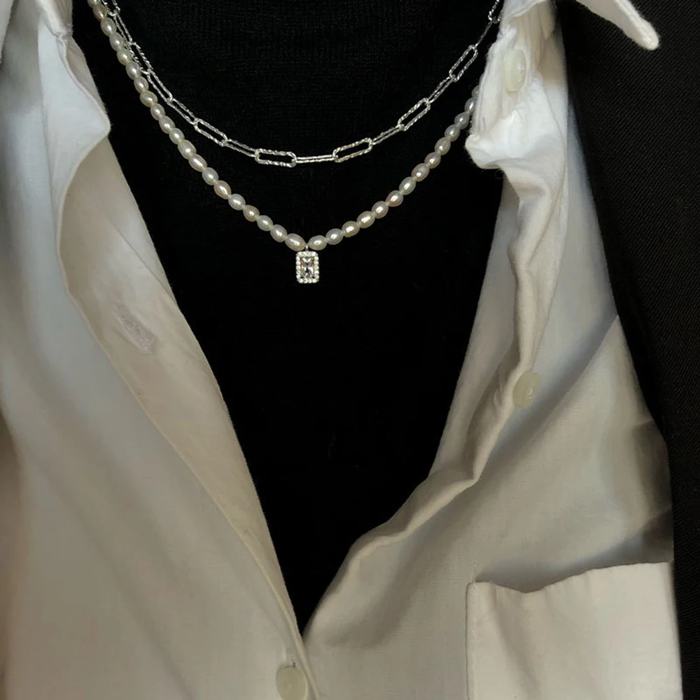 

Thin Chain Necklaces Geometric Linked Chic Necklaces for Women Minimalist Choker Necklace Hot Jewelry Gifts Vintage Necklace