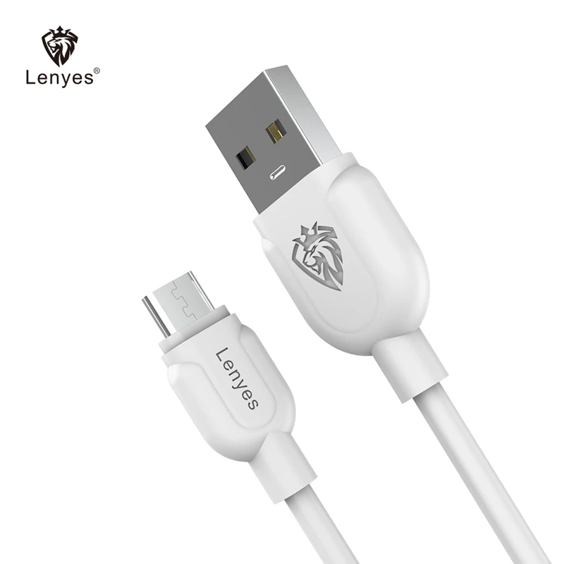 Lenyes type-C кабель 3 фута PVC 2.1A для синхронизации данных и зарядки iOS Micro V8 USB 2 в 1