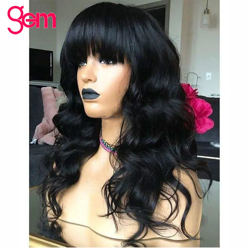 Парики из человеческих волос с челкой парики 28 дюймов драгоценным камнем волосы