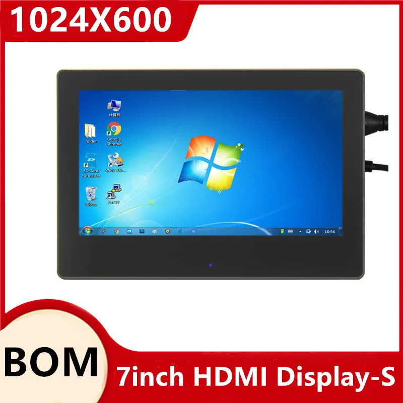 7-дюймовый 1024X600 DSI емкостный сенсорный экран ЖК-дисплей модуль для RPI Raspberry Pi 3A 3B Plus