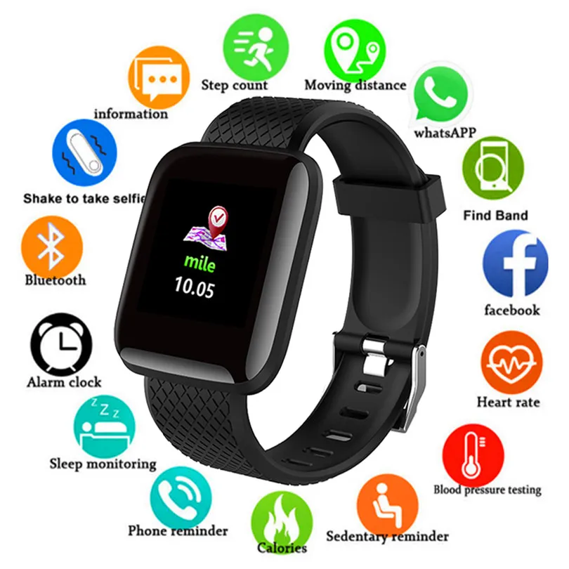 

Hot Smart Bracelet Waterproof Sports Wristband Heart Rate Monitoring Fitness Tracker Smart Watches for Men Women relogio Clock