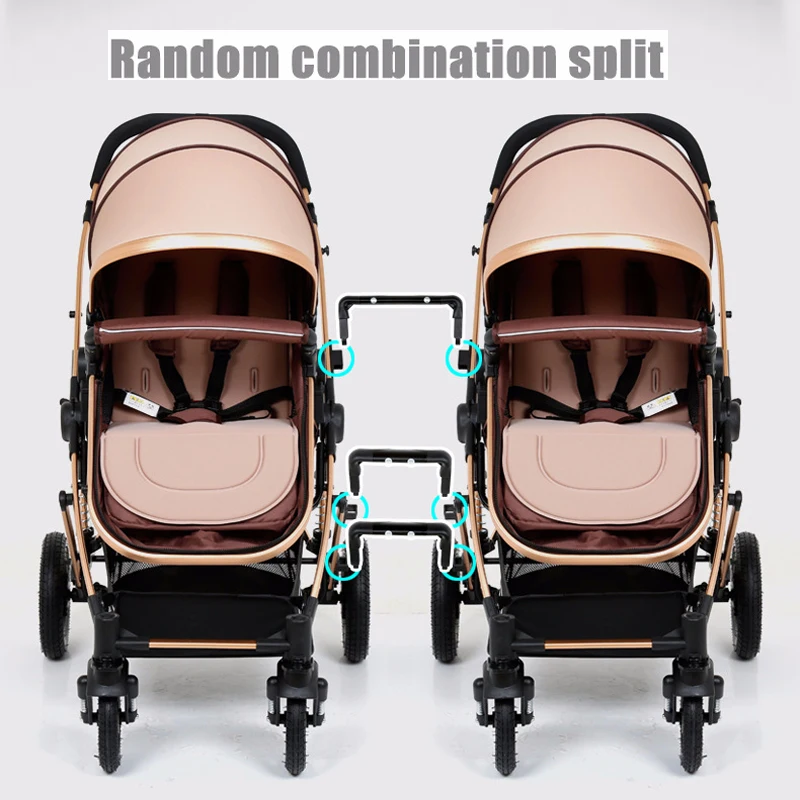 Популярная Новая коляска для малыша детская двойная близнецов детские коляски