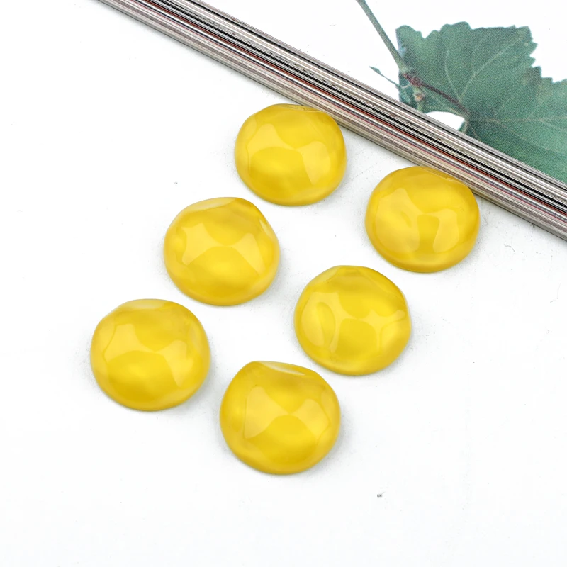 10pcs 19mm Resin Irregular Round Cabochon Bead For Jewelry Making DIY Findings Simple Blank Ear Ring Base Beads Accessory C355 | Украшения