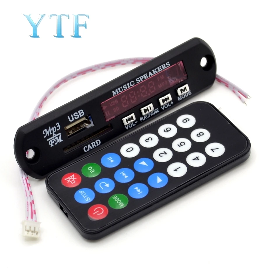 Новейшее поступление беспроводной Bluetooth 12 в MP3 WMA декодер плата аудио модуль USB TF