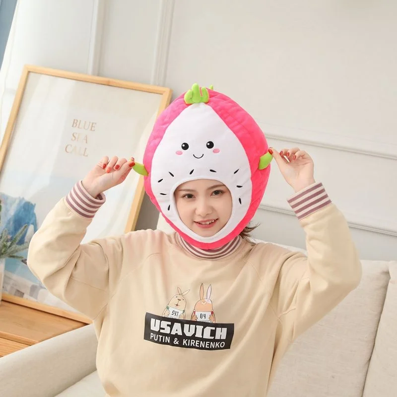 

Fire dragon fruit headgear Hat Photo Props cartoon headgear performance props