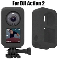 dji action 2 windshield wind noise reduction sponge foam case cover housing for dji action 2 sports action camera accessories