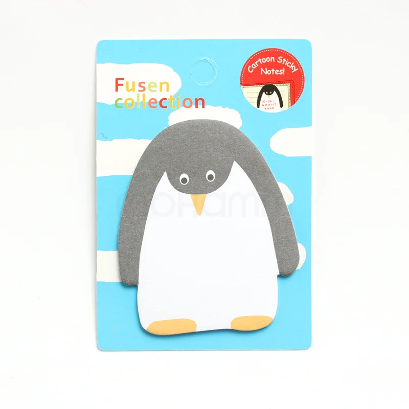 8Pcs Cute Animal Lion Penguin Elephant Sticky Notes Memo Pads for Kids School Stationery Office Supplies Note Pad Bookmark Decor |