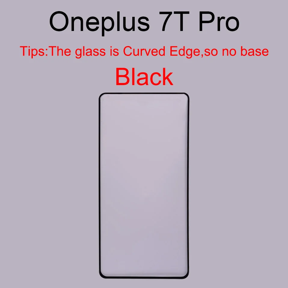 Black - 7T Pro 6D закаленное стекло для One Plus Oneplus 7t 7 Pro 6T 6 5T Чехол протектор экрана Oneplus7 пленка стекло для Oneplus 7t 7 Pro 5T 5 6T 6 - Цвет: Black - 7T Pro
