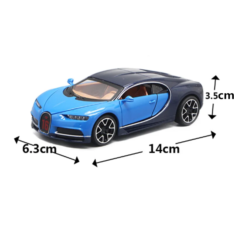 Коллекция 1:32 металлический сплав откатная модель Sportscar Bugatti Veyron 14 см литая