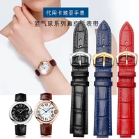genuine leather watch strap for tank cartier blue balloon men and women watch band 16 18 20 22mm accessories