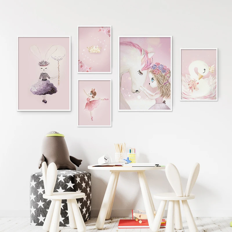 Картина на холсте Лебедь скандинавский питомник настенное художественное