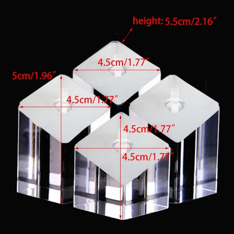 

4Pcs Clear Acrylic Jewelry Holder Photography Props Display Stand